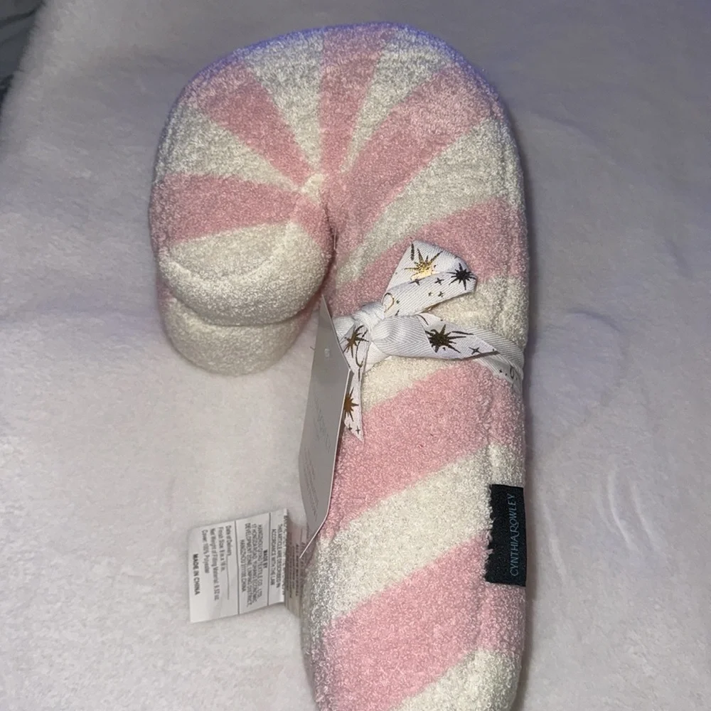 Cynthia Rowley PINK & WHITE Candy Cane Pillows